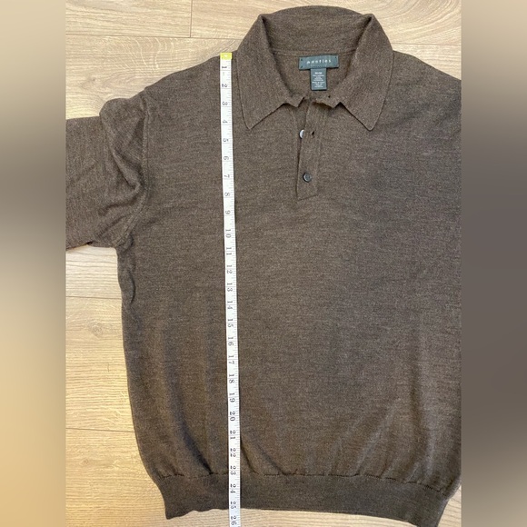 100% extra fine merino wool classic polo shirt by Mantles Italy 🇮🇹 NWOT size M - Picture 8 of 8